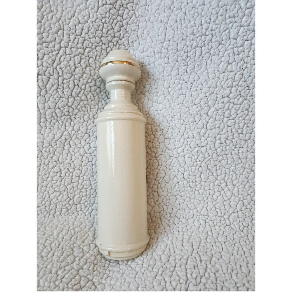 Vintage fleur de lis shield Fitzgerald ceramic decanter